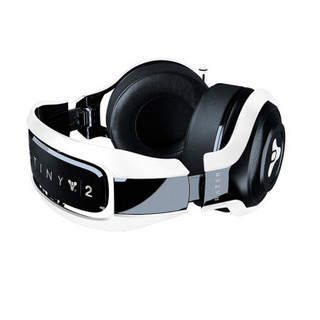 雷蛇（Razer）战神竞技版 命运2定制7.1虚拟环绕头戴式电竞有线带麦游戏专用吃鸡耳机 白色