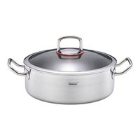 Momscook 不锈钢火锅 火锅锅 304 打边炉 煎炒锅 两用锅 燃气电磁炉通用 JA2810