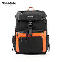 Samsonite/新秀丽电脑包 时尚简约双肩包15英寸商务休闲背包男女TM3 黑橘色