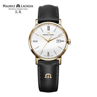 艾美 MAURICE LACROIX ELIROS系列易拆换牛皮表带石英玫瑰金包圈女士手表EL1084-PVP01-112-1