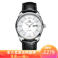 上海(SHANGHAI)手表 御驰系列商务休闲双历自动机械透底国产男表 SH3008N皮带
