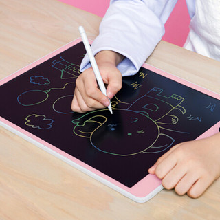 小寻16英寸大屏液晶儿童手写板 商务草稿板 儿童绘画涂鸦电子写字板 手绘板电子画板 白粉色