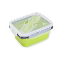 NH挪客户外 Naturehike户外硅胶餐盒碗旅行便携折叠野餐便当饭盒可伸缩餐具套装-一格-小号