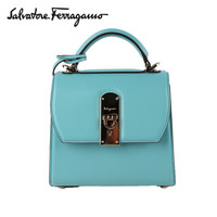 Salvatore Ferragamo菲拉格慕 20ss春夏女士青绿色牛皮革迷你包 0729094