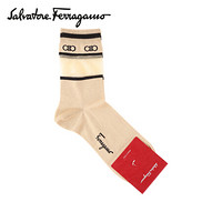 菲拉格慕(Salvatore Ferragamo) 20ss春夏女士骨色/米色纯棉袜子 0727611(0 送礼)