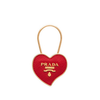 PRADA 普拉达 20春夏女士Saffiano系列小牛皮红色钥匙扣挂饰1PP047-053-F068Z