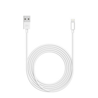 ZMI紫米苹果MFi认证快充数据线USB-A to Lightning充电器线适用于iPhoneSE/11Pro/XsMax/XR/8P/ZSH03白色