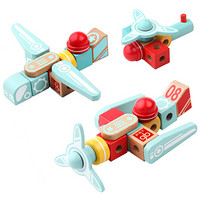 gb好孩子 拼装机器人 积木玩具 木制大颗粒拼装搭玩具儿童宝宝拼装机器人儿童玩具
