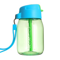 特百惠（Tupperware）CC企鹅杯塑料杯350ml 儿童学生卡通可爱防漏吸管水杯  苹果绿