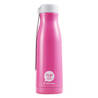 特百惠（Tupperware）时尚热力瓶410ml  密封防漏便携不锈钢保温杯柔桃粉