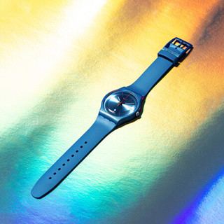 斯沃琪 Swatch 瑞士手表  原创系列 镭射湖蓝 石英男女表SUOS401