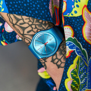 斯沃琪 Swatch 瑞士手表  原创系列 镭射湖蓝 石英男女表SUOS401