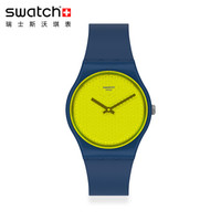 斯沃琪 Swatch 瑞士手表 2020年春季 YELLOWPUSHER 潮流石英男女表GN266