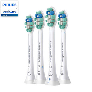 飞利浦(PHILIPS) 电动牙刷头 牙菌斑洁净 4支装 HX9024 适配HX6730/6761/6803/6806/6807/6808/3714/3734