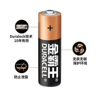 金霸王(Duracell)5号电池4粒简易装碱性干电池五号适用鼠标键盘相机指纹锁血压计电子秤遥控器儿童玩具