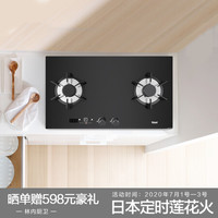 林内（Rinnai）燃气灶 双头 嵌入式4.2KW莲花火定时燃气灶2E01LT 天然气
