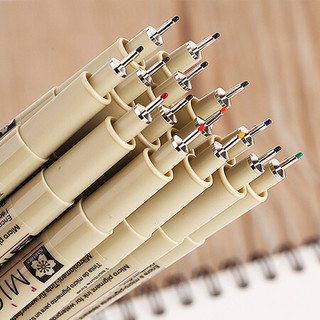 日本樱花(SAKURA)针管笔勾线笔中性笔签字笔绘图笔水笔 XSDK05#3 笔幅0.45mm(黄色)【日本进口】