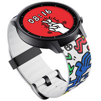 MI 小米 Color Keith Haring联名定制款 智能手表 35mm 黑色 黑白色TPU表带 (北斗、GPS、血氧、NFC)