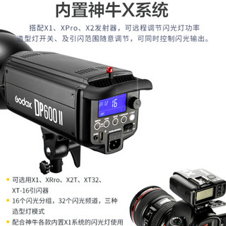 神牛 Godox dp600II二代闪光灯人像模特家电产品电商拍摄服装大型场景摄影棚补光灯