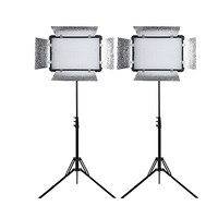 神牛（Godox）LED500LRC 双色温摄影灯演播室微电影人像儿童影棚 LED影视灯平板灯（两灯套装）