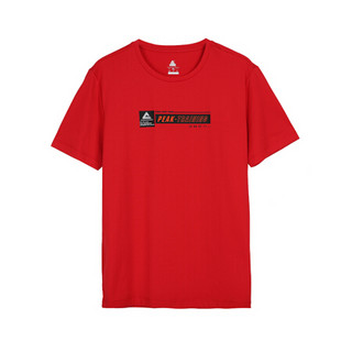 匹克（PEAK）短袖T恤男透气排汗弹性运动短袖T恤 F602737 大红 M