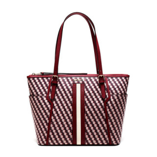 Bally 巴利女士多色红bb图案红白条纹防水帆布托特包手提单肩包samirah Cb 56 报价价格评测怎么样 什么值得买
