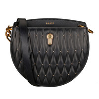 BALLY 巴利 奢侈品 女士黑色绗缝皮质小号斜挎包 CECYLE SM SE 130 6226850