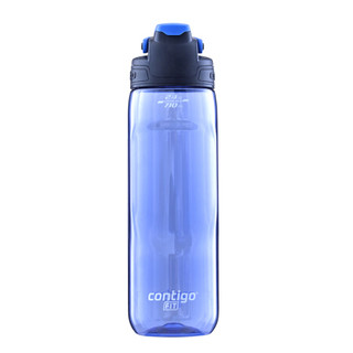美国contigo康迪克 塑料水杯夏季运动北极狐按键杯710ml - 蓝色HBC-ARC001【2020年新款】