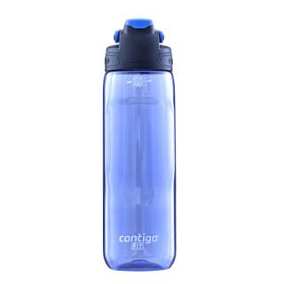 美国contigo康迪克 塑料水杯夏季运动北极狐按键杯710ml - 蓝色HBC-ARC001【2020年新款】