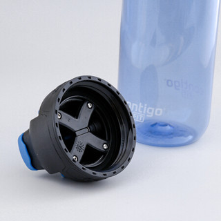 美国contigo康迪克 塑料水杯夏季运动北极狐按键杯710ml - 蓝色HBC-ARC001【2020年新款】