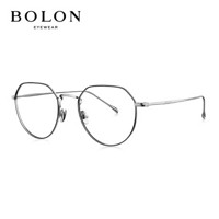 暴龙BOLON近视眼镜男女新款不规则金属框光学架情侣复古眼镜框BJ7066B15