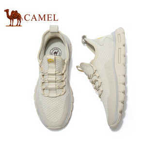 骆驼（CAMEL） 柔软套脚式飞织网布运动鞋男 A012161180 米色 42