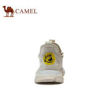 骆驼（CAMEL） 柔软套脚式飞织网布运动鞋男 A012161180 米色 42