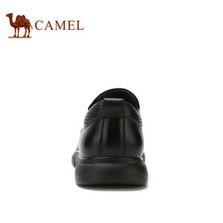 骆驼（CAMEL） 柔软牛皮软底男士商务休闲鞋子 A932287740 黑色 43