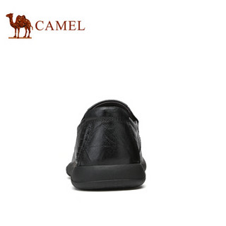 骆驼（CAMEL） 休闲便捷套脚百搭商务男士皮鞋 A012155350 黑色 42