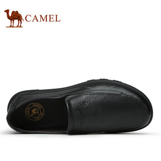 骆驼（CAMEL） 休闲便捷套脚百搭商务男士皮鞋 A012155350 黑色 42