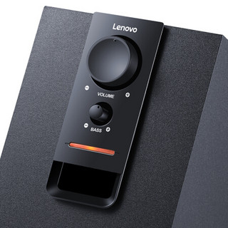 联想（Lenovo）1630桌面2.1有源音箱多媒体音响 台式机笔记本电脑音箱木质低音炮 黑色