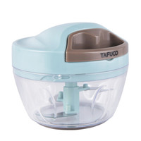 TAFUCO 泰福高 料理器 家用手动拉绳搅蒜蓉蒜泥辣椒酱碎菜绞瘦肉搅碎机400ml 灰蓝色 T5240