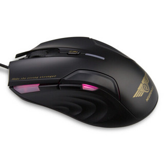 NEWMEN 新贵 猎鲨豹 N5000 有线鼠标 4200DPI RGB 黑色