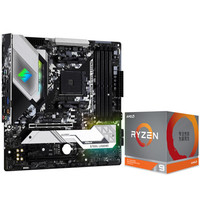ASRock 华擎 B550M Steel Legend MATX主板(AMD AM4、B550)+AMD 锐龙R9-3900X CPU套装