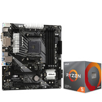 ASRock 华擎 B450M Pro4 F MATX主板(AMD AM4、B450)+AMD 锐龙R5-3600X CPU套装