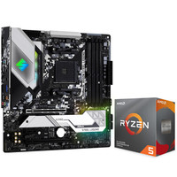 ASRock 华擎 B550M Steel Legend MATX主板(AMD AM4、B550)+AMD 锐龙R5-3600 CPU套装