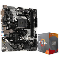 华擎(ASRock)A320M-HDV R4.0主板+AMD 锐龙3 3300X 处理器 板U套装