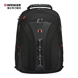 瑞士军刀威戈(Wenger)16英寸商务通勤双肩包书包背包 MacBook小米联想笔记本电脑包大容量黑灰色组合600631