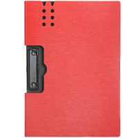 SIMAA 西玛 A4横式折页板夹会议夹 红色 加厚硬文件夹