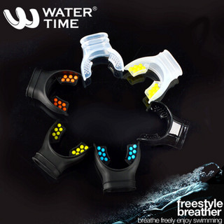 WaterTime蛙咚 通用型成人儿童潜水硅胶咬嘴呼吸管咬嘴配件 透明色（成人款）