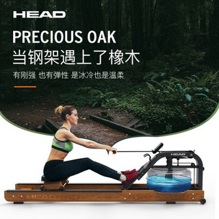 HEAD 海德 明星节目同款钢木划船机水阻划船器家用商用健身器材 一体免安装 WR658钢木结合/进口橡木