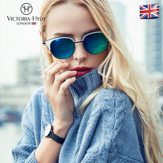 VICTORIA HYDE女士墨镜欧美时尚太阳镜防紫外线潮个性前卫太阳眼镜 绿色VH90008F