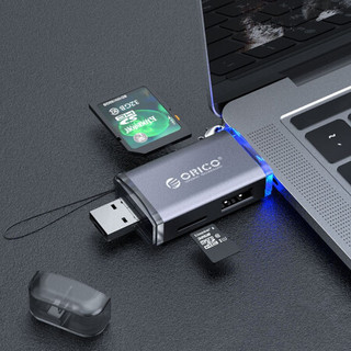 奥睿科(ORICO)USB-C高速多功能六合一手机读卡器Type-c接口安卓支持SD单反相机TF行车记录仪存储内存卡2CR61