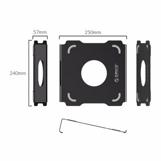 奥睿科（ORICO）笔记本散热支架 铝合金可折叠电脑增高架护颈椎笔记本配件苹果小米华为电脑显示器支架 黑色